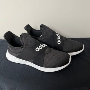 Adias, Black, Slip-on Sneakers, Size 10, in excellent condition, like new